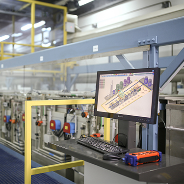 Automated chemical etching line controls